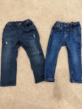 Zara Kids Two-Pair Denim Jeans in Dark and Medium Blue size 18-24 months